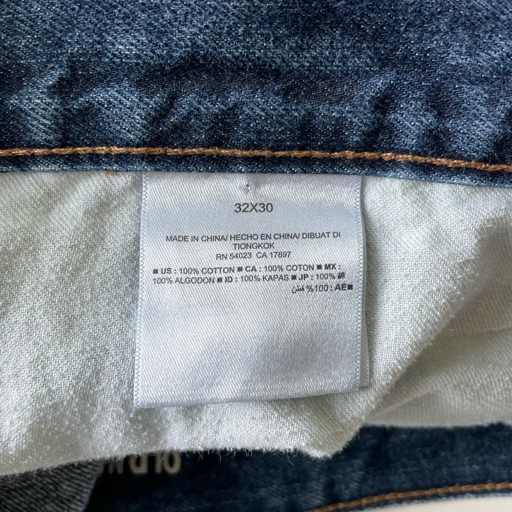 Old Navy Dark Rinse Long Denim Jean Shorts Jorts Size Men’s 32 Fits 4/6